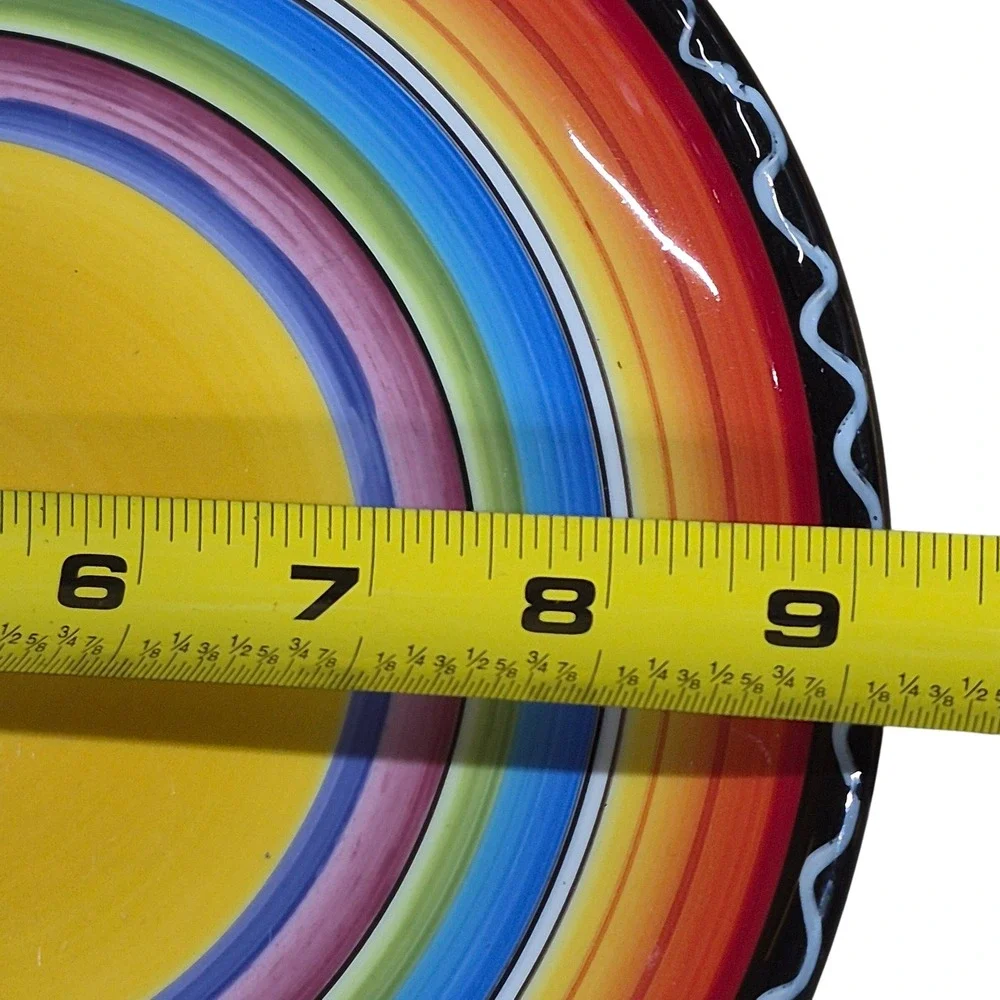 Certified International Nancy Green Fiesta Stripe Ceramic Dinner Plate